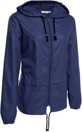 Women'S Lightweight Hooded Raincoat Waterproof Packable Active Outdoor Rain Jacket (S-3XL)